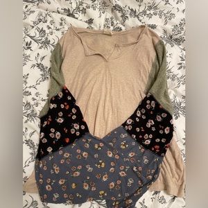Peach Love bell sleeve top